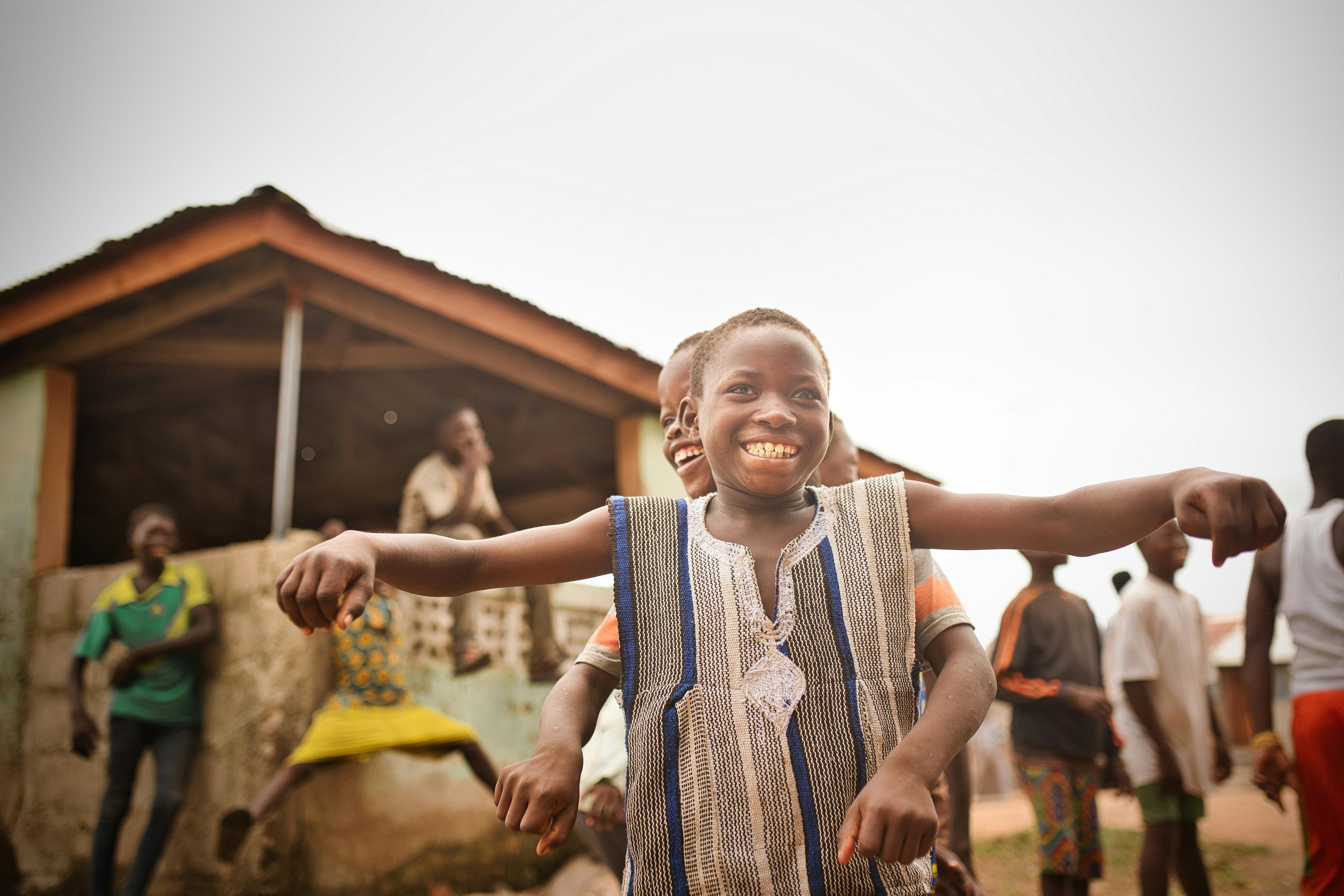 Divine Beacon volunteers engaging with children